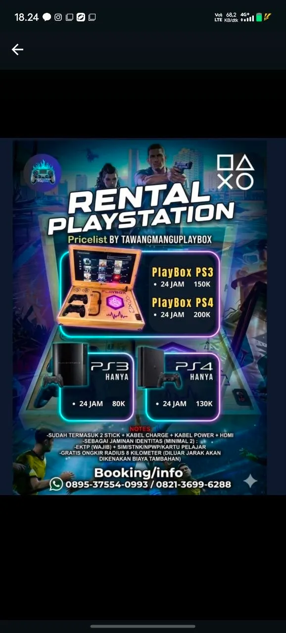 Foto Rental PlayStation Tawangmangu ( PlayBox PS3 & PS4 )